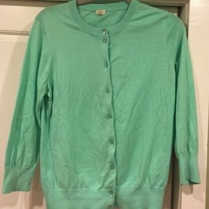 J Crew aqua sweater