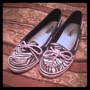 Zebra sparkle Sperry Topsider PRICE DROP