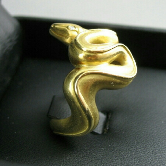 Kieselstein-Cord 18K Gold & Diamond Snake Ring - Picture 3 of 4