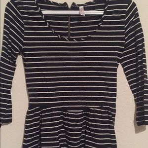 Striped peplum shirt