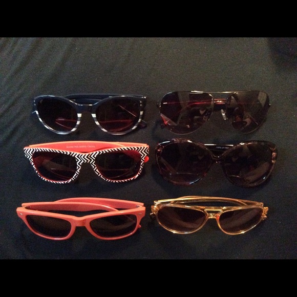6 pairs of assorted women's sunglasses