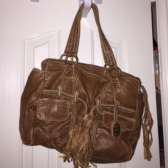 Brown Handbag: Red Brand