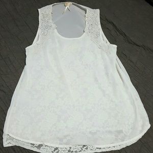 ☆ Final Price ☆ Ivory white under lace tank top