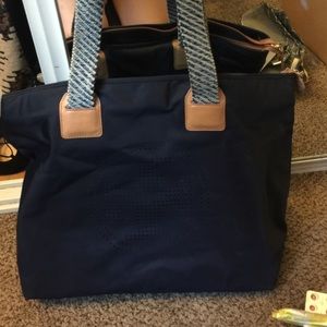 Tory Burch navy tote