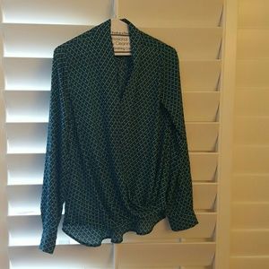 Blue Blouse with Pattern