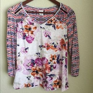 Anthropologie Floral Tee