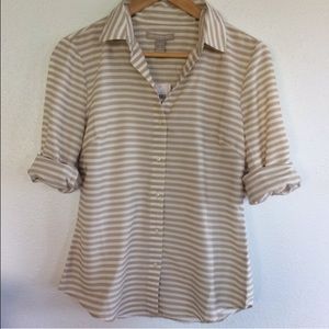 Banana Republice Stripped button up shirt