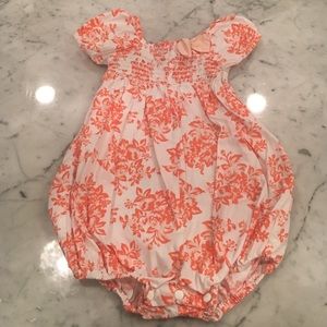 Pumpkin Patch white/orange Romper 12-18 months
