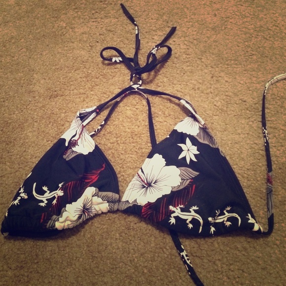 Hawaiian style Red White & Blue Bikini Top