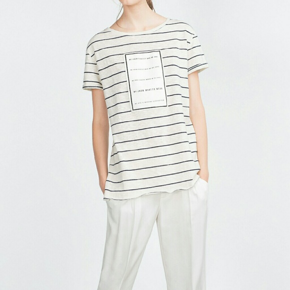 Zara patch t-shirt