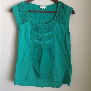 Anthropologie lace trim tank