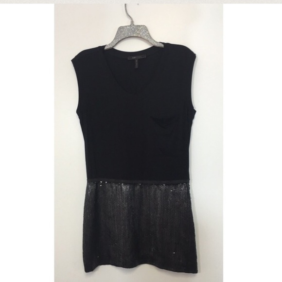 BCBG Black Dress with a sequin skirt