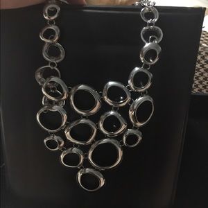 One of a kind silver statement necklace