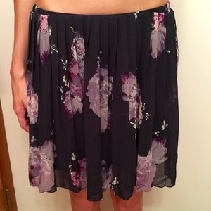 Urban Outfitters Pleated Floral Skirt