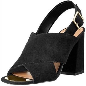 Aldo black suede heels