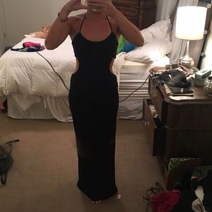 Long, black dress - open back