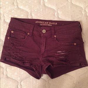 Maroon AE Shorts