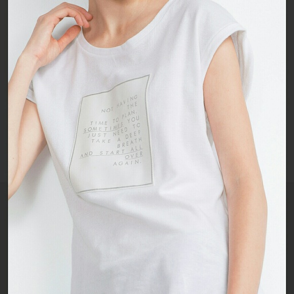 Zara White tee with Patch