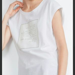 Zara White tee with Patch