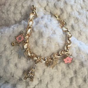 Child Eiffel Tower pink bracelet