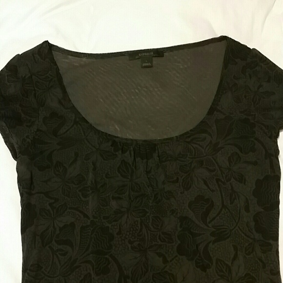Express Black Scoop Neck Blouse