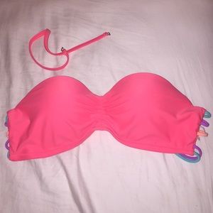 Pink Bandeau Bikini Top