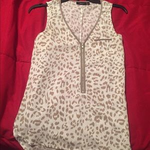 Sleeveless Nude Leopard Tank