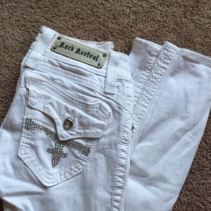 Rock Revival size 26 white skinny jeans