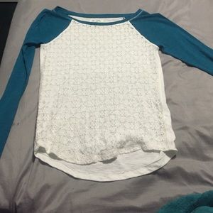 Lace long sleeve tee