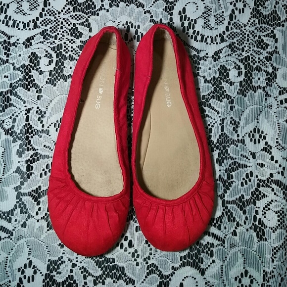 Red flats - slip on shoes