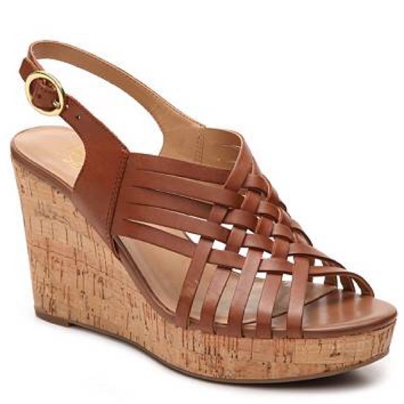 Brand New Franco Sarto Tan Wedges - Picture 1 of 3