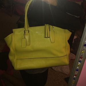 Coach purse yellow tote bag satchel shoulder bag