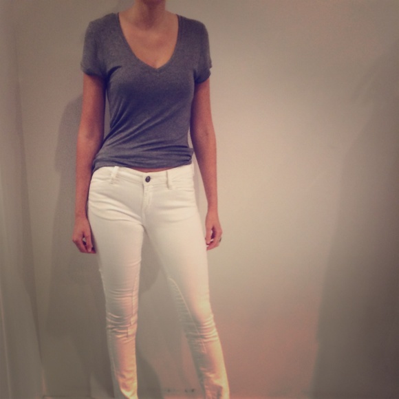 Bcbg patchwork white denim skinny jean