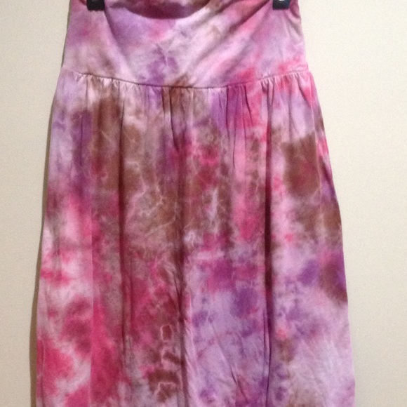 Strapless Lucky Brand tie dye dress