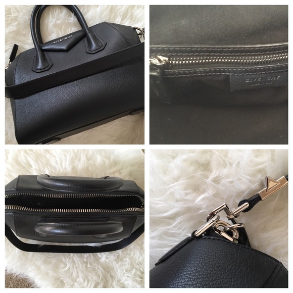 Givenchy Black Leather Goat Satchel Handbag - Picture 3 of 4