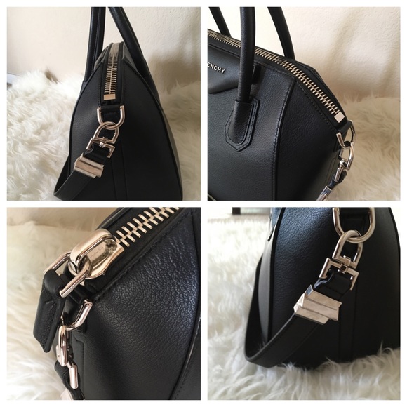 Givenchy Black Leather Goat Satchel Handbag - Picture 4 of 4