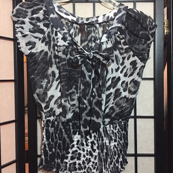 Dark grey Lea port print dress shirt