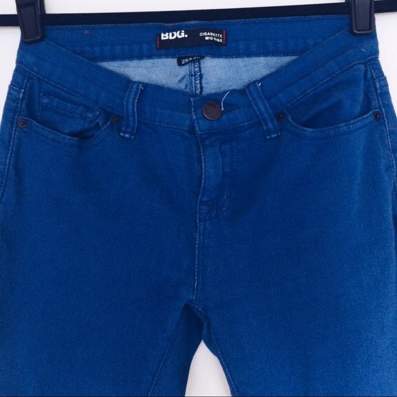 BDG Urban Outfitters Mid Rise Cigarette Blue Jeans