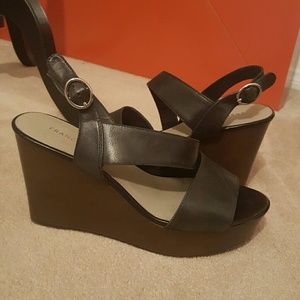 Black Franco Sarto wedges