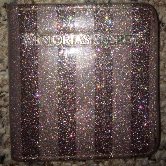Make up bag with sparkly mirror VC and pink - Picture 2 of 4