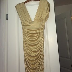 Gold cocktail dress