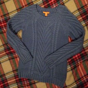 Blue Cable Knit Sweater