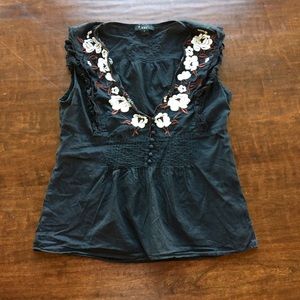 Black embroidered blouse Black embroidered blouse