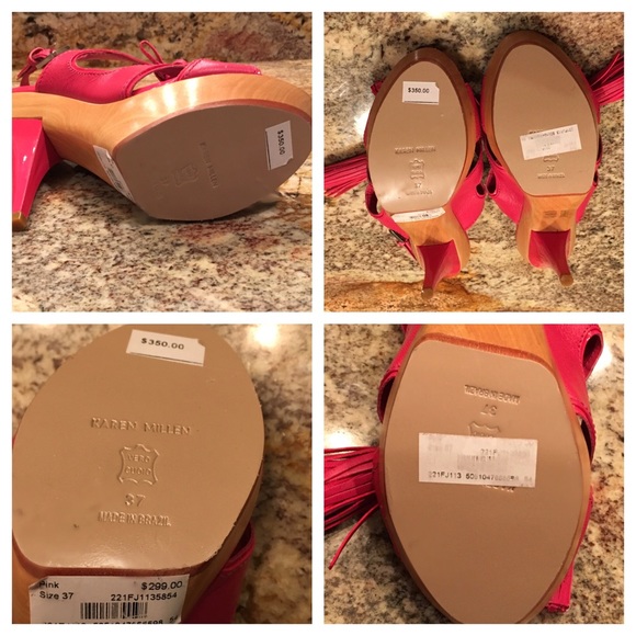 NWT KAREN MILLEN PLATFORM PINK HEELS SIZE 7 - Picture 5 of 5