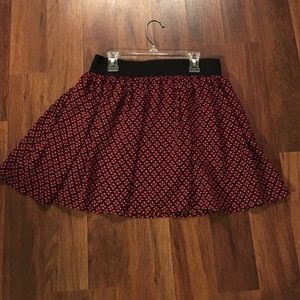 burgundy skirt