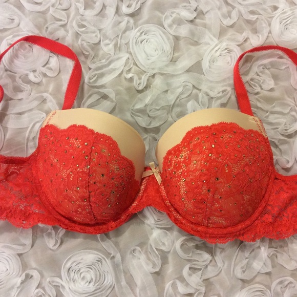 VS Dream Angels Coral Lace Lined Demi