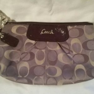 Purple Coach clutch/wristlet