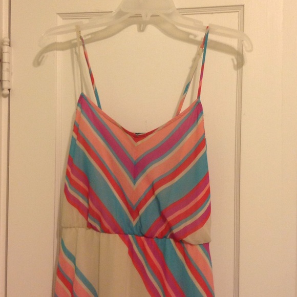 Striped maxi dress with fun colors