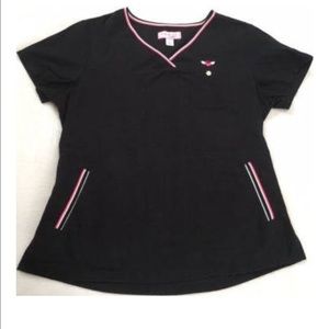 ❤️SOLD❤️ KOI BLACK AND PINK SCRUB SET