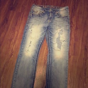 Men's Rock Revival Jeans Size 34 - Brian Straight